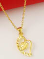 thumb Fashion 24K Gold Plated Heart Shaped Copper Necklace 2