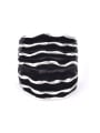 thumb Exaggerated Black Multi-layer Paint Alloy Ring 0
