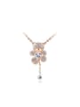 thumb Fresh Bear Shaped Rose Gold Plated Alloy Necklace 0