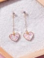 thumb Alloy With 18k Gold Plated Romantic Heart Drop Earrings 1