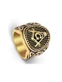 thumb Retro Freemason Logo Exaggerated Statement Ring 0