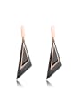 thumb Fashion Triangle Titanium Drop Earrings 0