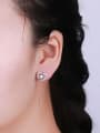 thumb 925 Silver Heart-shaped Zircon stud Earring 1