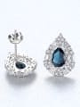 thumb Sterling silver with AAA zircon drops earring 0