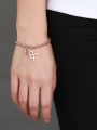 thumb Exquisite Rose Gold Plated leaf Shaped Titanium Bracelet 1