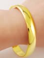 thumb Fashion Style 24K Gold Plated Geometric Shaped Copper Bangle 1