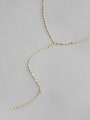 thumb Sterling silver minimalist 18K gold-plated necklace 2