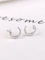 thumb Tiny Moon Zircon Stud Earrings 0