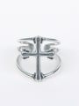 thumb Retro Cross Three-band Opening Ring 0