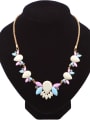 thumb Fashion Exquisite Stones Alloy Gold Plated Necklace 1