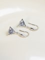 thumb Simple Geometrical Cubic Zircon 925 Silver Earrings 0