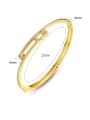 thumb Copper With Gold Plated Simplistic Round Bangles 3