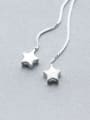 thumb Exquisite Star Shaped S925 Silver Line Earrings 1
