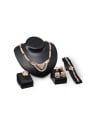 thumb 2018 Alloy Imitation-gold Plated Vintage style CZ Four Pieces Jewelry Set 0