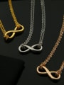 thumb 8 Shaped Gold Plated Simple Fashion Titanium Necklace 2