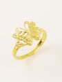 thumb Temperament Gold Plated Butterfly Shaped Copper Ring 0