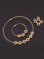 thumb Alloy Imitation-gold Plated Fashion Circles Three Pieces Jewelry Set 1