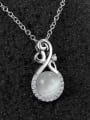 thumb Fashion 925 Sterling Silver Opal stone Cubic Zirconias Pendant 2