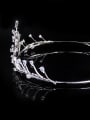 thumb Leave Crown-shape Micro Pave  Zircons Shining Hair Accessories 1