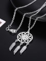 thumb Fashion Hollow Round Feathers Necklace 2