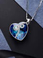 thumb Blue Heart Shaped Necklace 3