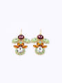 thumb Gold Plated Flower Drop hook earring 0