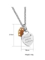 thumb Fashion Heart and Rectangle Lovers Necklace 4
