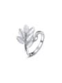 thumb Elegant Leaf Shaped Opal Women Ring 0