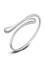 thumb Water Drop Shaped Simple Style Opening Bangle 0