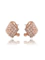 thumb Elegant Square Shaped Austria Crystal Stud Earrings 0