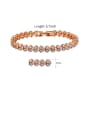 thumb Copper With Cubic Zirconia  Simplistic Round Bracelets 2