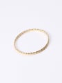 thumb Titanium With Gold Plated Simplistic Smooth Wave Bangles 0
