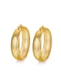 thumb Luxury Hollow Design Gold Plated Titanium Drop Earrings 0