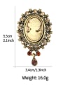 thumb Copper With Gold Plated Vintage Beauty Woman  Brooches 1