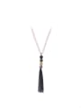 thumb Alloy Beads Tassel Long Sweater Necklace 0