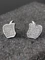 thumb Tiny Creative Apple Shiny Zirconias 925 Sterling Silver Stud Earrings 1