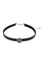 thumb Simple Colorful Artificial Stones Alloy Choker 0