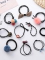 thumb Rope With Fashion 10-Piece hairline bow box button hairball Hair Ropes 3
