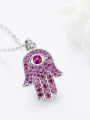 thumb Personalized Cubic Zirconias-covered God's Hand 925 Silver Pendant 2