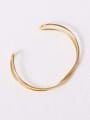 thumb Titanium With Gold Plated Simplistic  Hollow Geometric Free Size Bangles 0