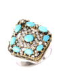 thumb Bohemia Retro style Resin stones Crystals Alloy Ring 1