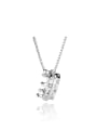 thumb Fashion Shiny Rhinestones-studded Crown 925 Silver Single Pendant 0