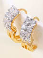 thumb Copper Alloy Gold Plated Fashion Zircon Clip clip on earring 1