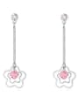 thumb Fashion Hollow Flowers Little austrian Crystals Drop Earrings 2