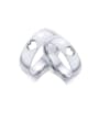 thumb Stainless Steel With Platinum Plated Simplistic Heart Band Rings 0