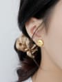 thumb 925 Sterling Silver With Gold Plated Personality Face Doll Round Stud Earrings 2