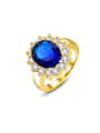 thumb Women 18K Gold Zircon Engagement Ring 0