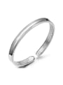 thumb Simple 999 Silver Polishing Unisex Opening Bangle 0