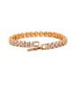 thumb Copper With Cubic Zirconia  Simplistic Round Bracelets 3