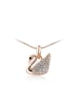thumb Fashionable Swan Shaped Austria Crystal Necklace 0